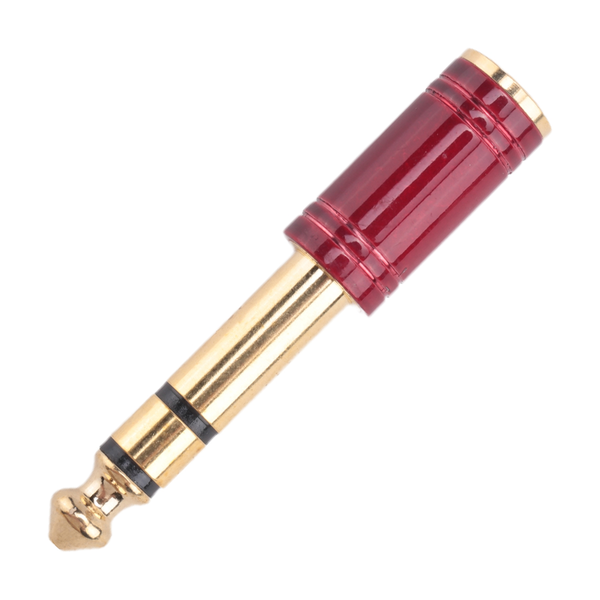 6.5mm 6.35mm Stereo Headphone AUX Cable Audio Adapter Plug (red)