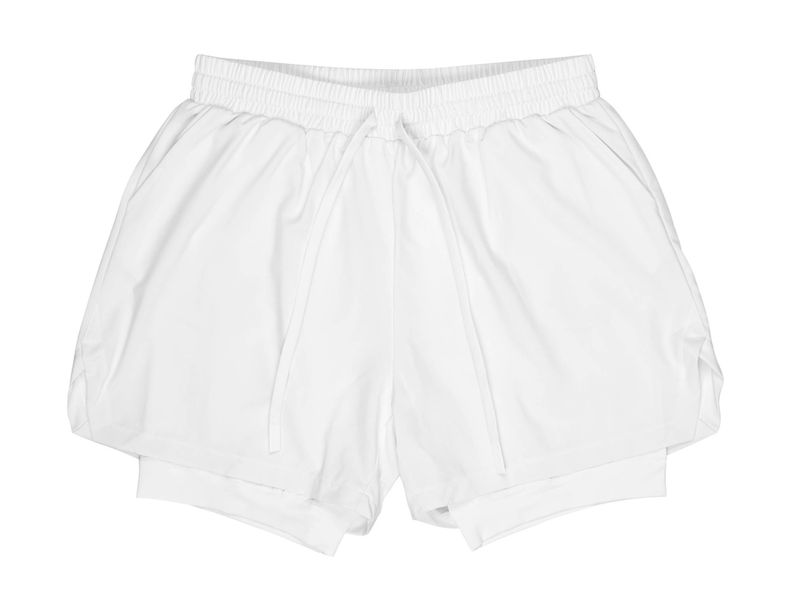 Men's 2 in 1 Running Shorts - White