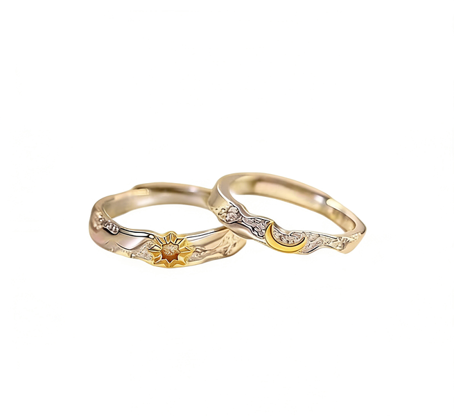 Romantic Couple Rings, Light Luxury, Niche, Simple and Versatile,
