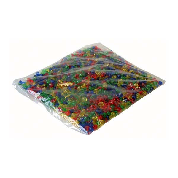 Lena Pegs for use with Mosaic Pegboards: Transparent Colours 10mm x1000 Pieces