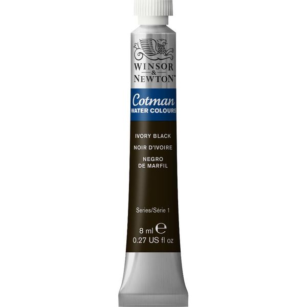 Winsor &amp; Newton Cotman Watercolour 8ML TBE Ivory Black