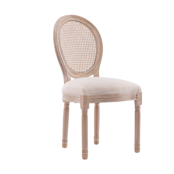 Rattan French Style Dining Chair - Set of 2