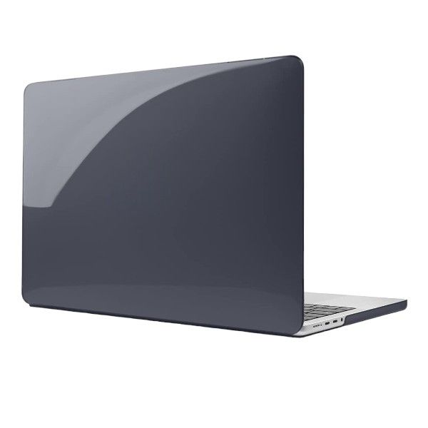 Sleek Black Hard Shell Crystal Clear Case For MacBook Air M1 - Transparent