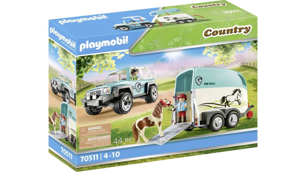 Playmobil Car With Pony Trailer Shop Today. Get it Tomorrow