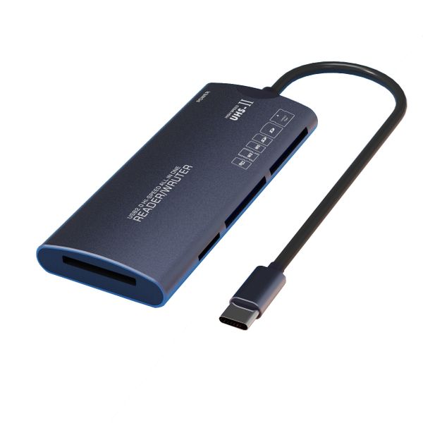 6 in 1 Aluminum Alloy High-Speed Card Reader XD SD CF Compatible with Phone