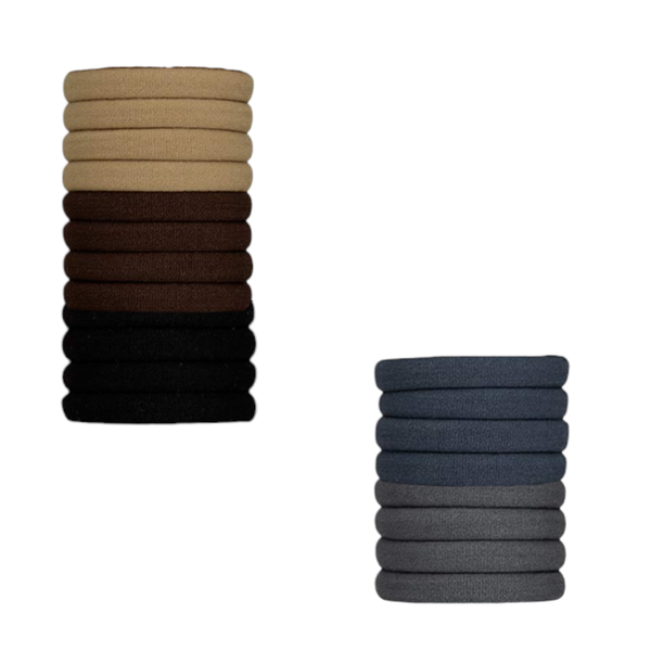 Women's High-Quality Casual Hair Ties - 20 piece - Multicoloured