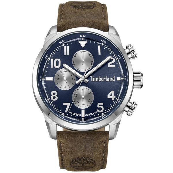Timberland Hrenniker II Multifunction Leather Strap Watch - TDWGF0009501