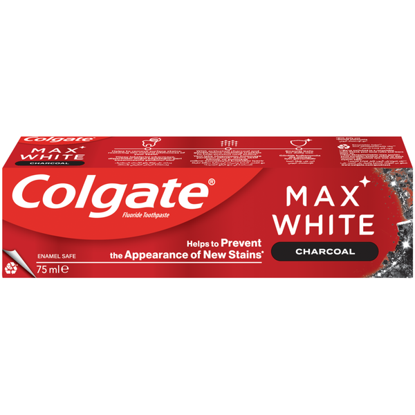 Colgate Max White Charcoal Toothpaste, Whitening toothpaste - 75ml