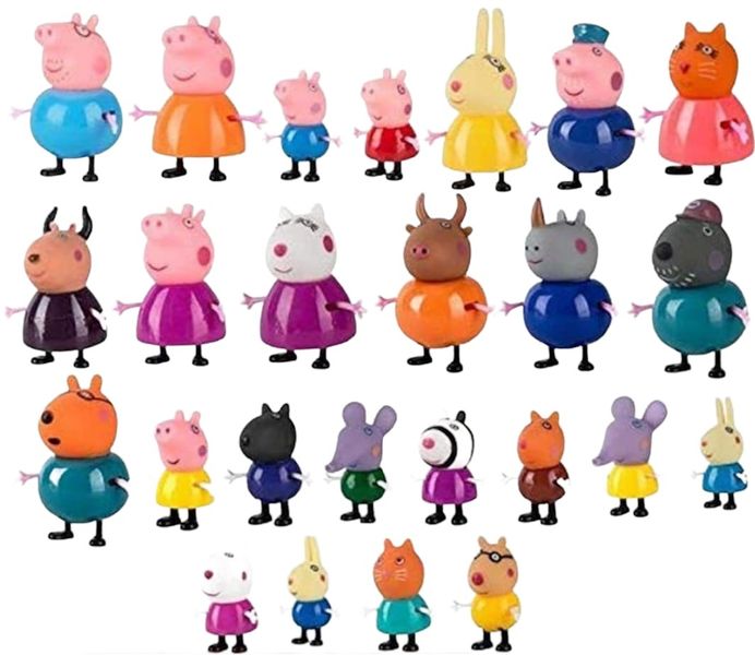 Peppa P- Happy Partner Play Set 25 Friends Action Figure Play Set