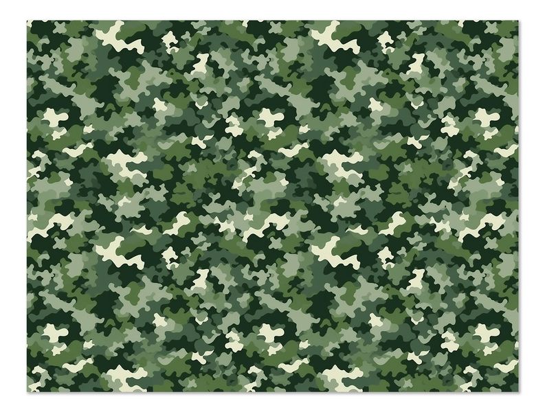 Disposable Paper Placemats - Army Camo Green