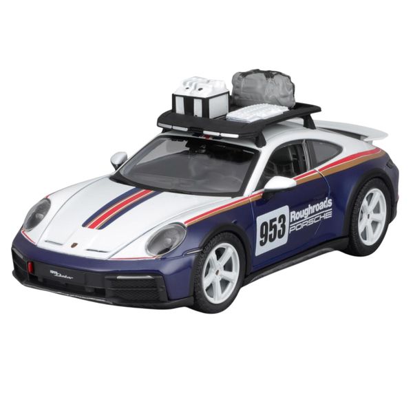 Burago Porsche 911 Dakar Racing 2023 Diecast 1:24 Scale Model Car
