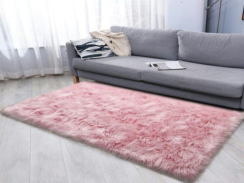 Soft Fluffy Rug - White and Pink | Shop Today. Get it Tomorrow ...