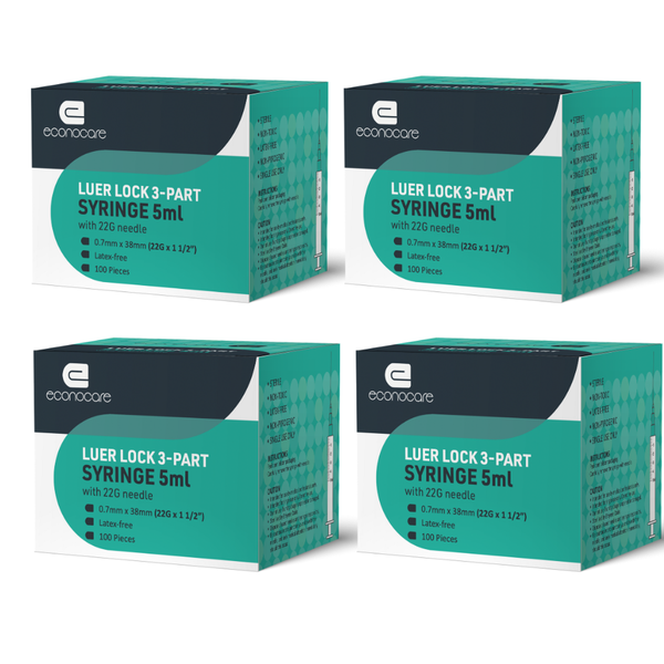 Econocare Syringe 5ml LL W/N 22G x 1.5