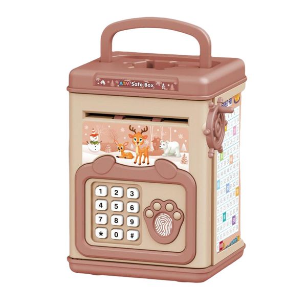 Kids Piggy Bank Auto Scroll Cash Digital ATM