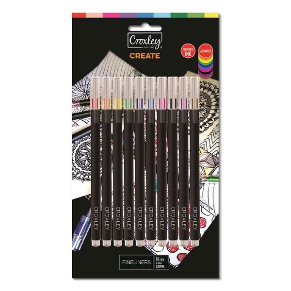 Croxley- Create Fineliner Assorted Set of 10