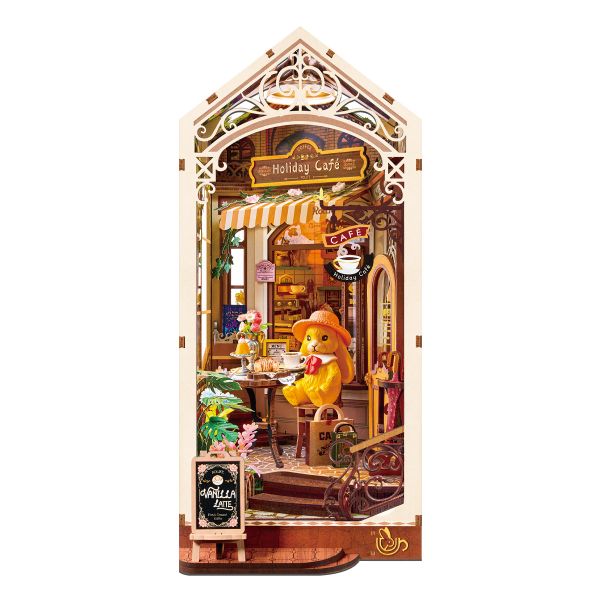 Rolife Holiday Cafe DIY Book Nook Shelf Insert 3D House