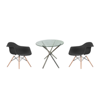 Modern 3 Piece Table and Chair Set
