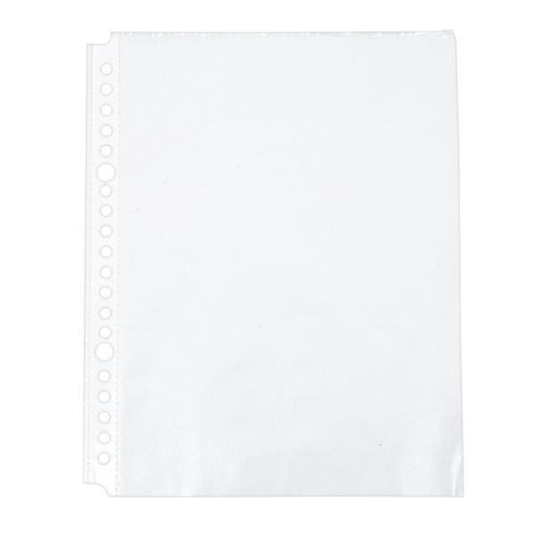 Pack of 200 A5 Clear Punched Pockets - Plastic Poly Folders