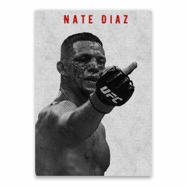 Nate Diaz Middle Finger Poster - A1