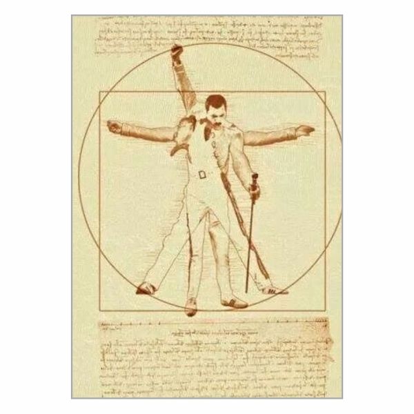Freddie Mercury Vitruvian Man Poster - A1