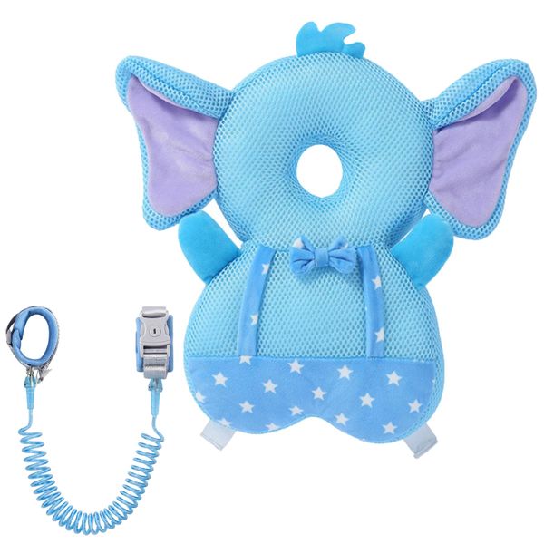 Adjustable Baby Walker Head Protector Backpack with Anti Lost Wrist Link