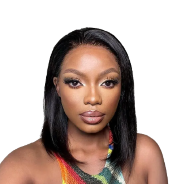 10 inch Full Frontal Straight Brazilian Human Hair Wig.