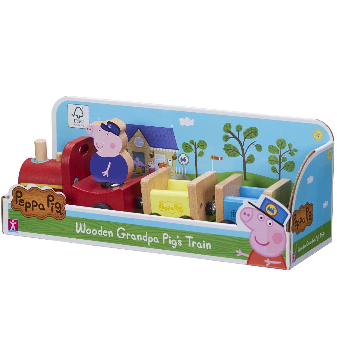 Peppa Pig Wooden Train With Grandpa Pig | Shop Today. Get it Tomorrow ...