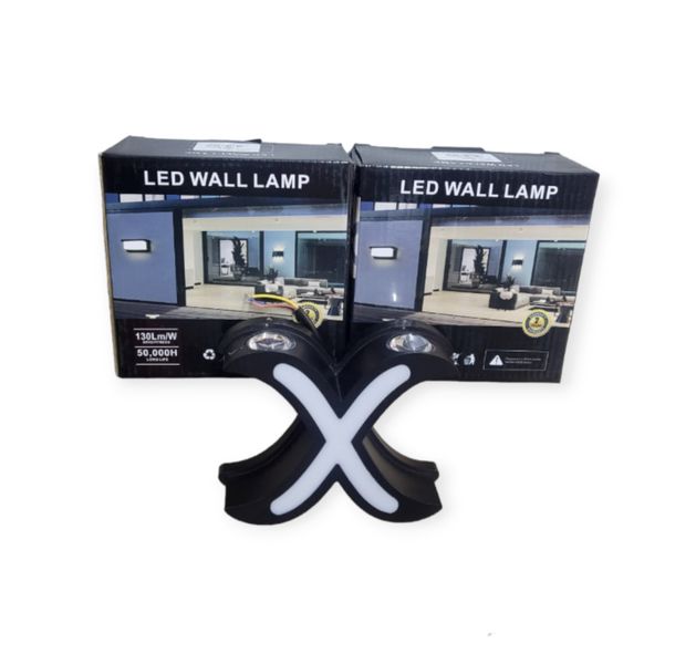Portable 7w 3000K 4 LED X Shaped Wall Lamp