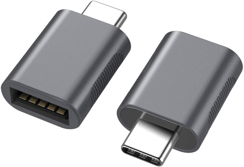 BD - USB C to USB 3.0 Adapter 5Gbps Space Grey Thunderbolt 4/3 (2 Pack)
