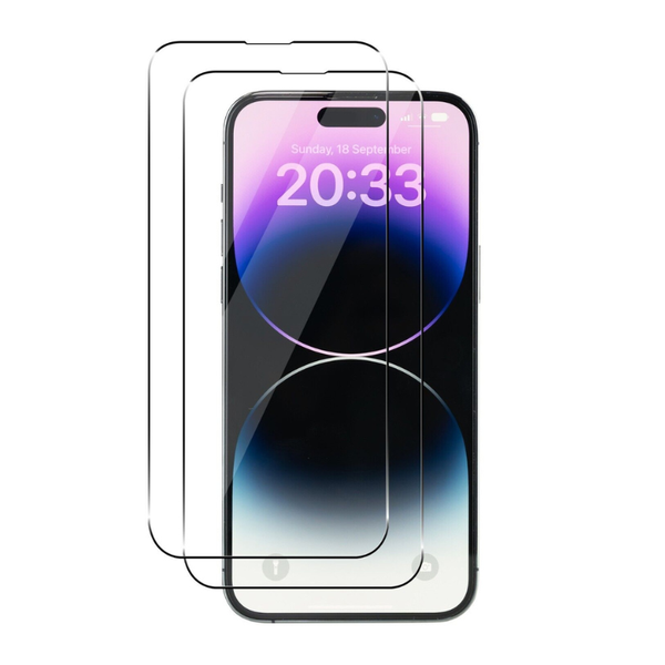 Toocki -9H Tempered Glass Screen Protector - Dual Pack - Compatible With iPhone 15 Plus