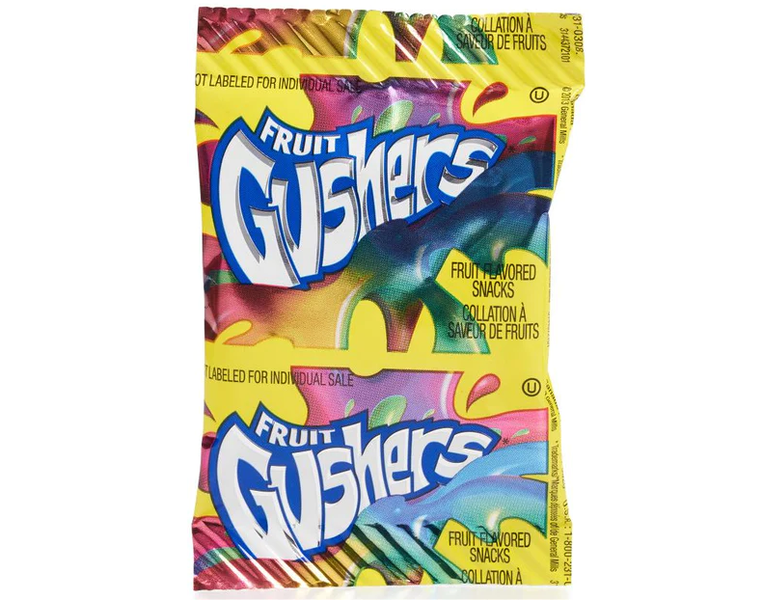 Betty Crocker Gushers Fruit Flavored Chewy Sweets - 4 Pouches
