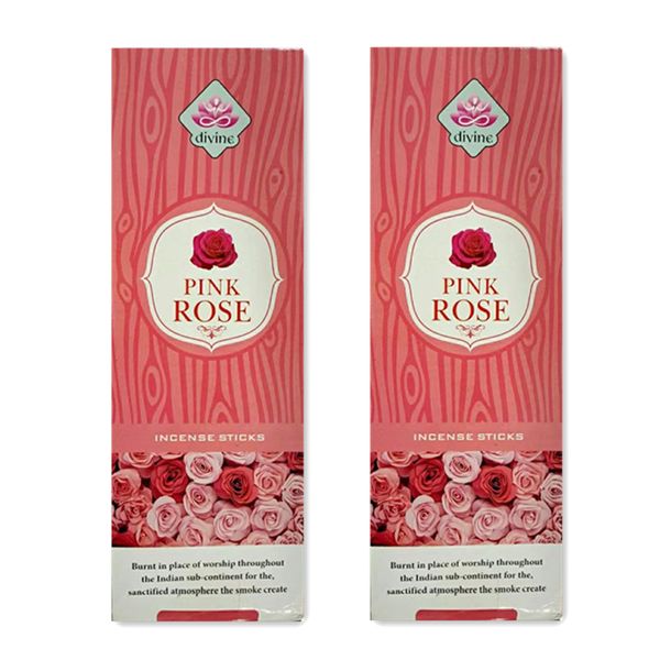 Divine - Rose Pink Relaxation Meditation Incense Stick - Pack of Two