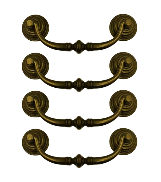 Decor 4pcs Antique Bronze Vintage Cabinet Door Handles - 14cm