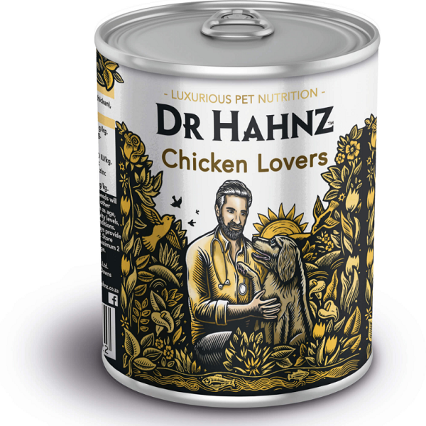 Dr Hahnz Dog Food Wet Chicken Lovers (6 cans x 830g)