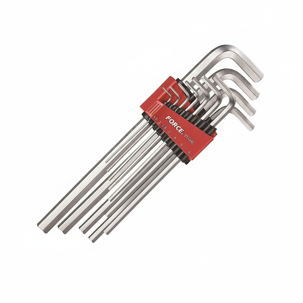 Force 11 Piece Extra Long Hex Key Set 1.5 - 12 mm