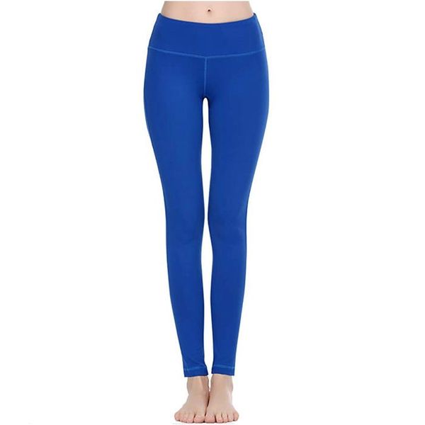 Shinee Yoga Pants with Pockets High Waist Tummy Control Leggings Blue