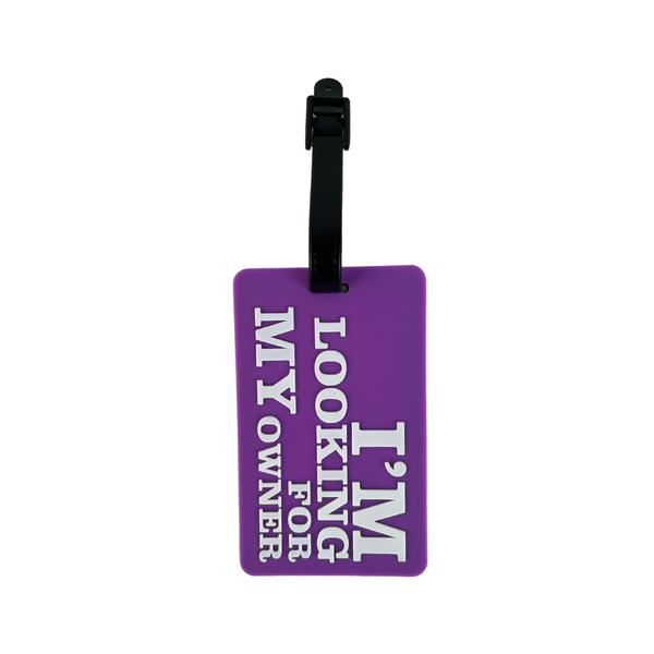 Luggage Tag for Suitcase with Text and Strap