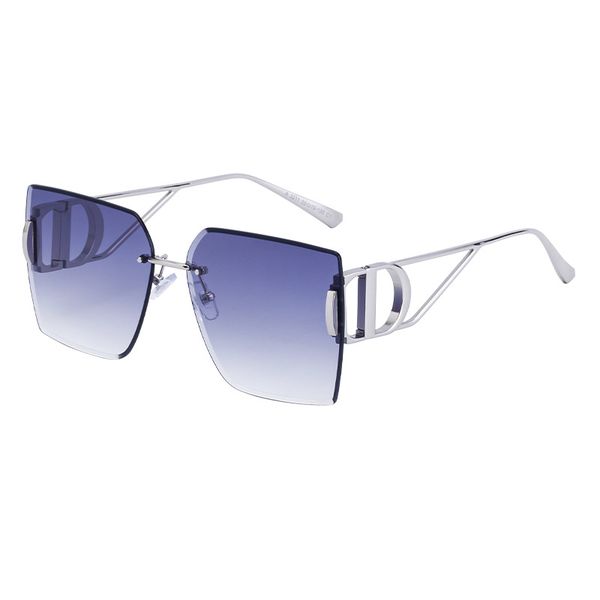 ZELTRYN New European And American Fashion Diamond Cut Rimless Sunglasses