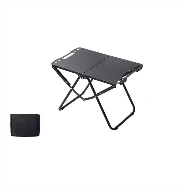 Heavy Duty Portable Foldable Picnic Table &amp; Black Camping Desk With Bag