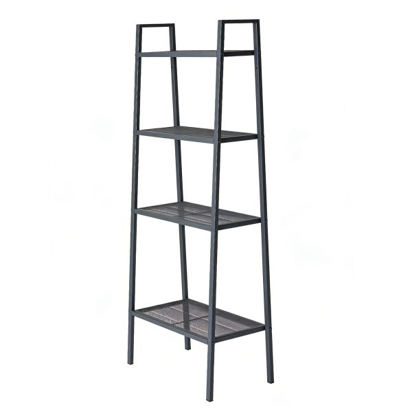 4-Tier Metal Ladder Bookshelf - Plant Flower Stand &amp; Storage Rack