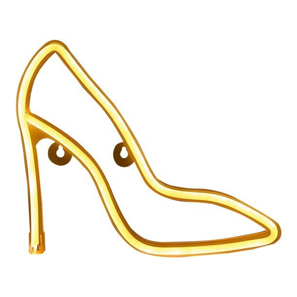 High Heeled Shoe Neon Light for Festival Party Room Décor USB/Battery