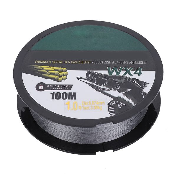 100m PE Braided Line (1.0 Gray)