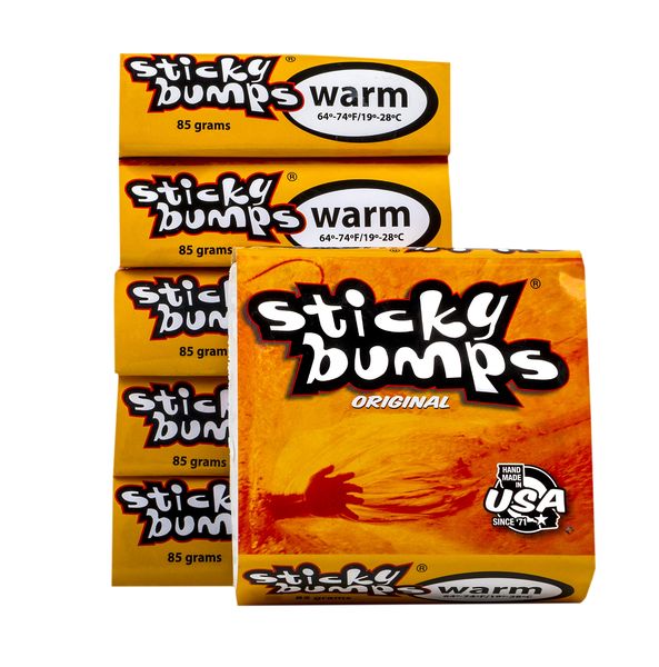 Sticky Bumps Original Warm | 5-Pack Surfboard Wax