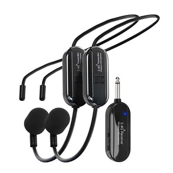LH Wired Boom Microphone Headset For Voice Amplifiers - 2Pcs - Black