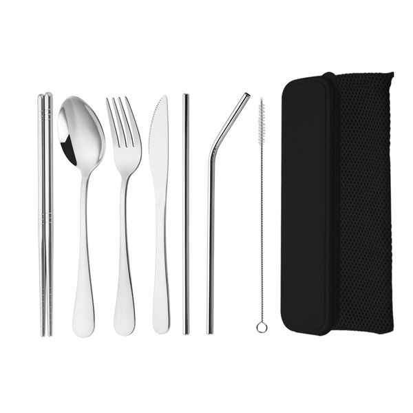Black Fork and Knife Traveling Set (FKS-001-BK)