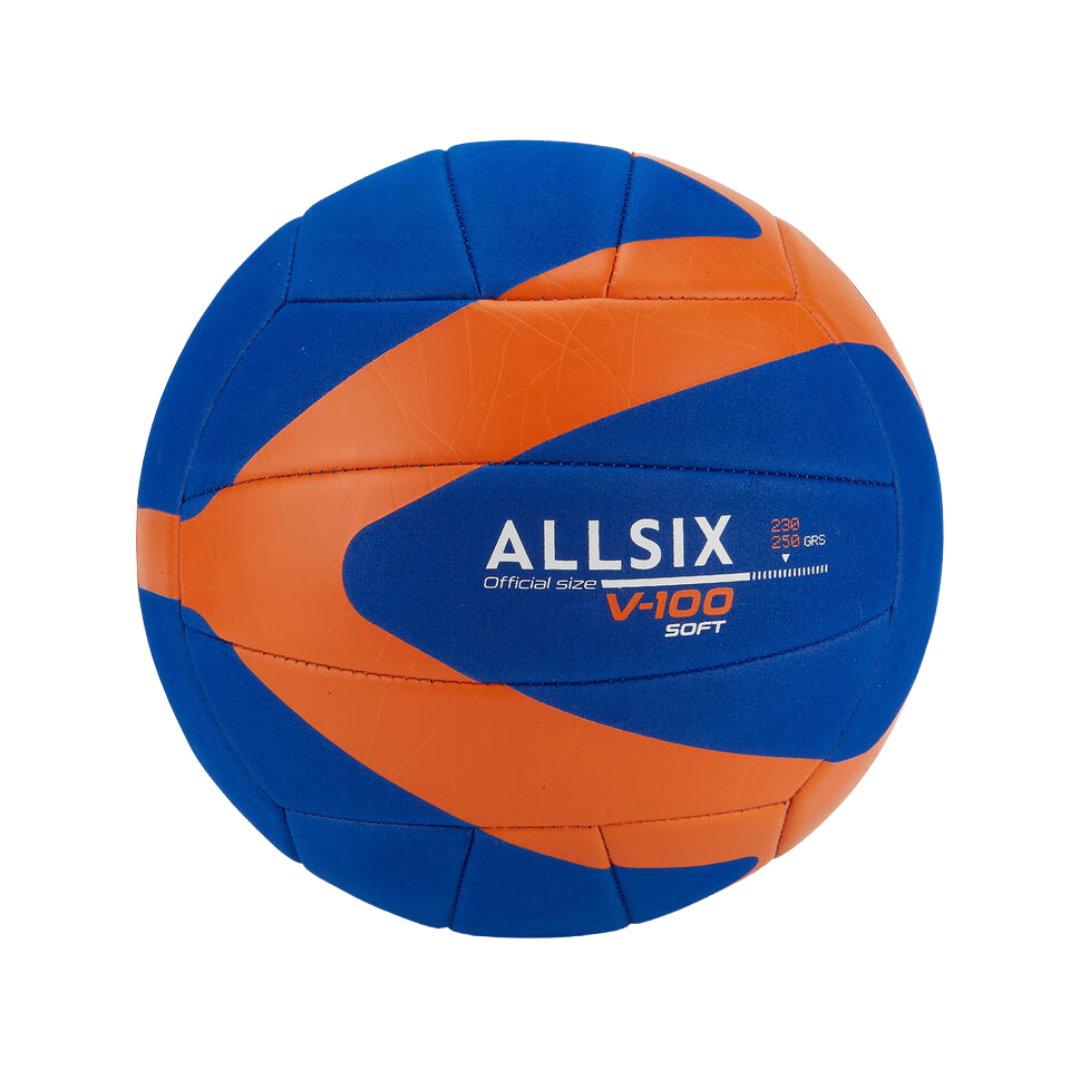 Allsix Volleyball for 10- to -14-Year-Olds V100 Soft - Blue/Orange