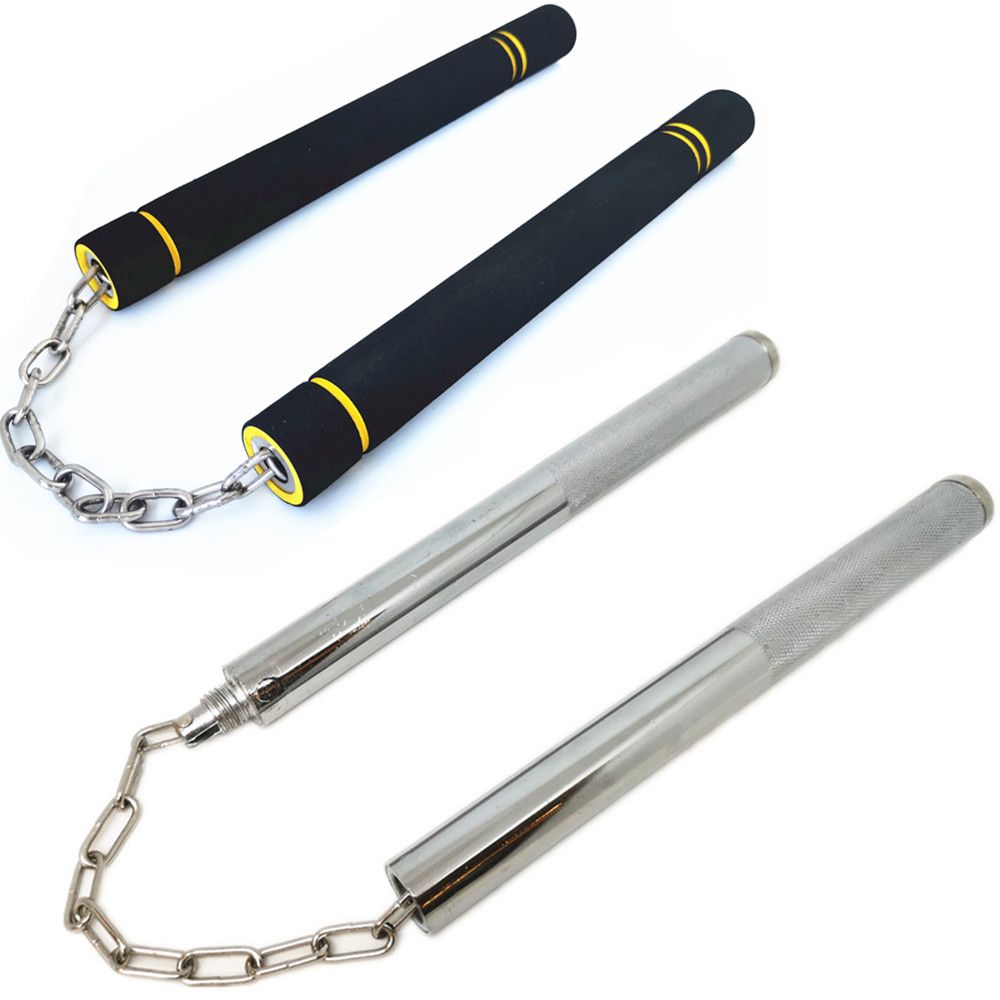 2x Nunchaku Dual Section Stick Nunchuks