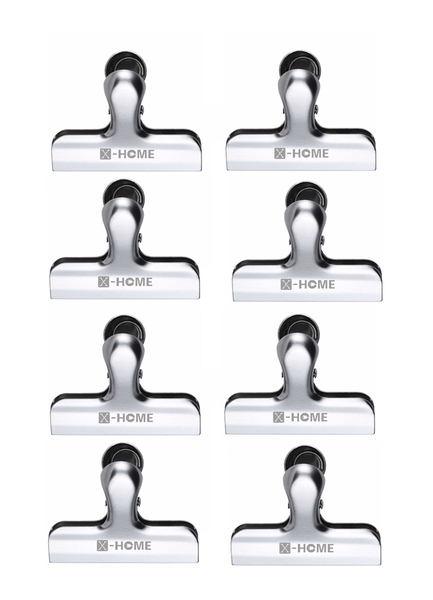 X-HOME Heavy-Duty Stainless Steel Food Chip Bag Clips - 8 Pack