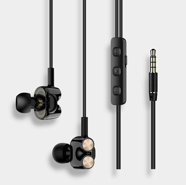 Roman- Double Unit Drive Sport Wired High Bass Dual Dynamic Headset