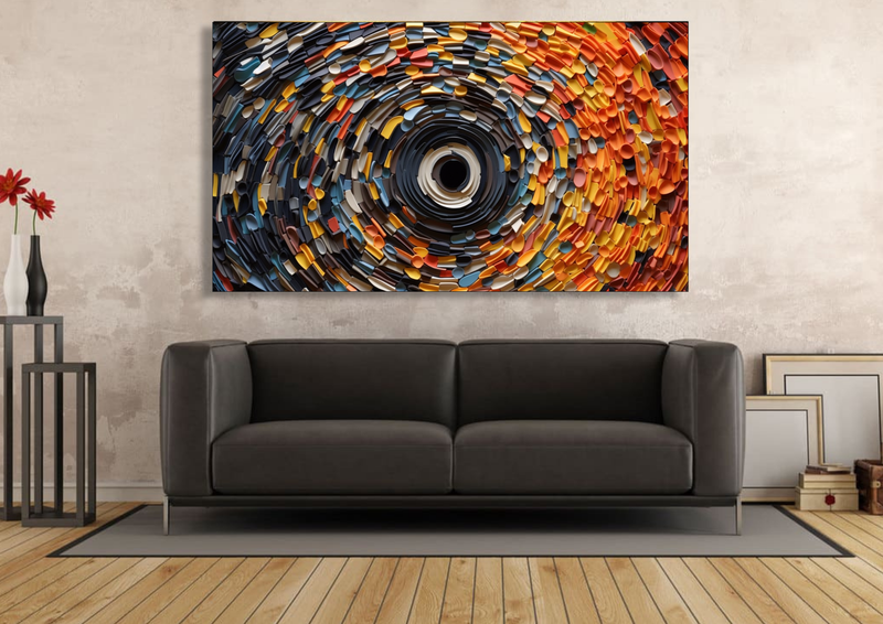Canvas Wall Art -Record Mosaic Abstract - IM0408